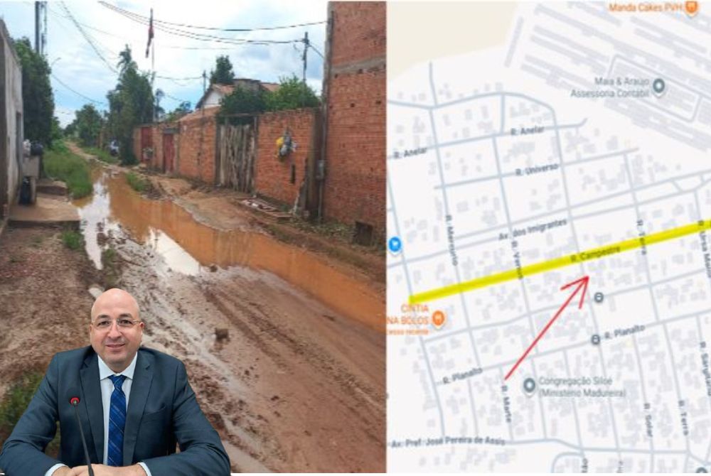 Vereador Gedeão Negreiros solicita intervenção urgente da Seminfra para solucionar problemas de drenagem no Bairro Planalto