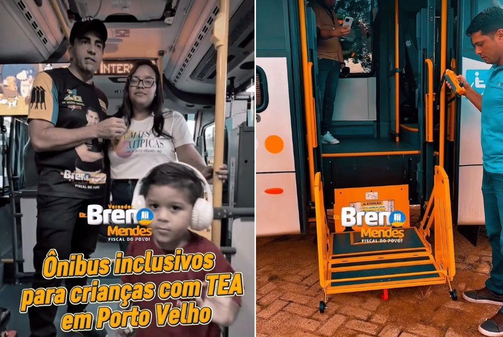 VEJA O VIDEO: Vereador Dr. Breno Mendes destaca entrega de ônibus do Transporte TEA e avanço do programa PVH Acessibilidade em Porto Velho