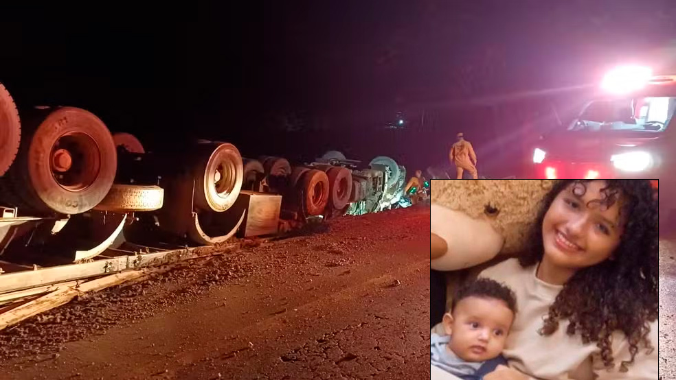 Tragédia na BR-364: novos detalhes apontam falha mecânica em capotamento que matou adolescente e bebê
