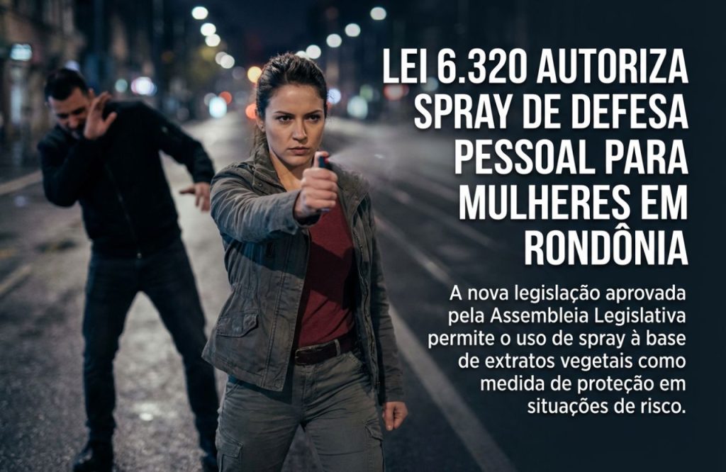 Assembleia Legislativa de Rondônia aprova Lei 6.320 que autoriza spray de defesa pessoal para mulheres