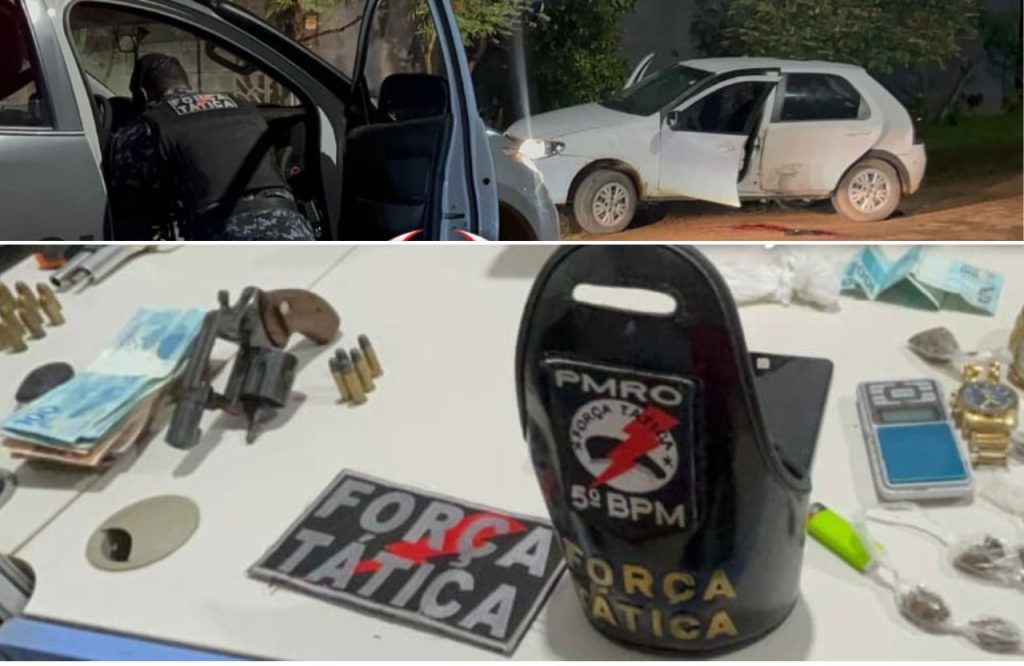 Reunião de facção e perseguição termina com um baleado e outros presos