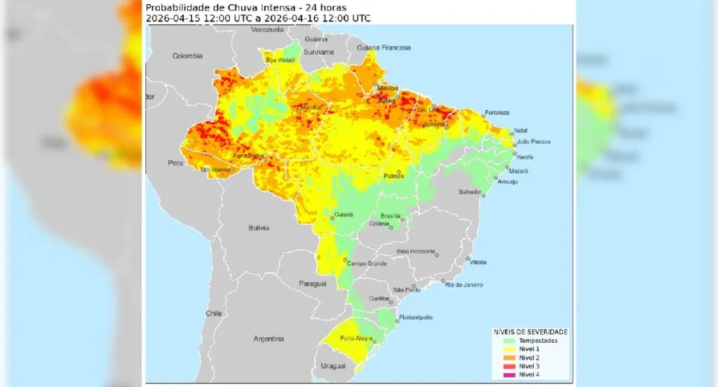 Temporais intensos colocam Porto Velho em alerta a partir de sexta-feira