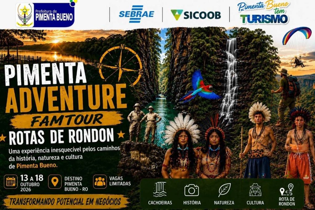 Pimenta Bueno recebe profissionais de Turismo para o “Pimenta Adventure Famtour 2026”